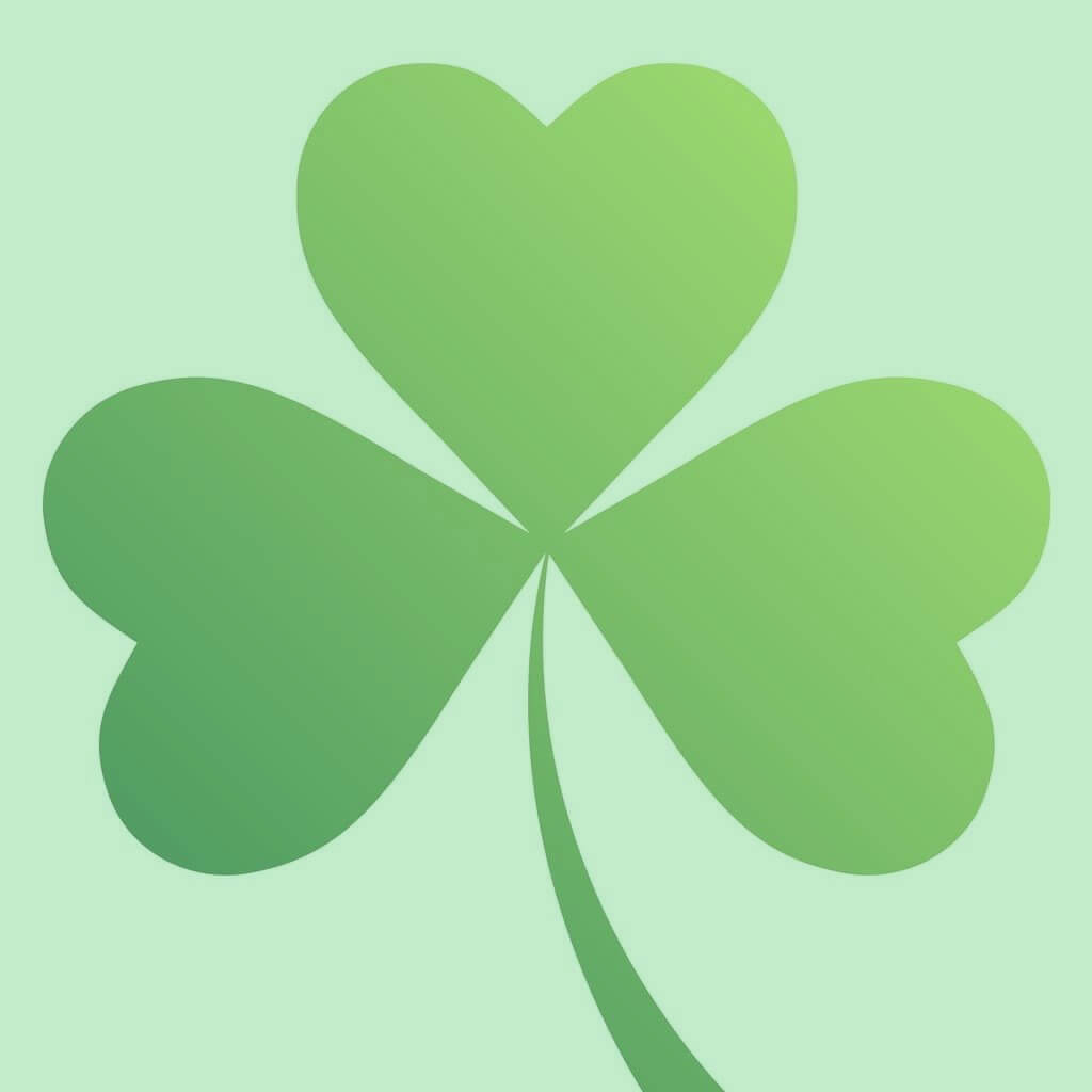 green three-leaf clover